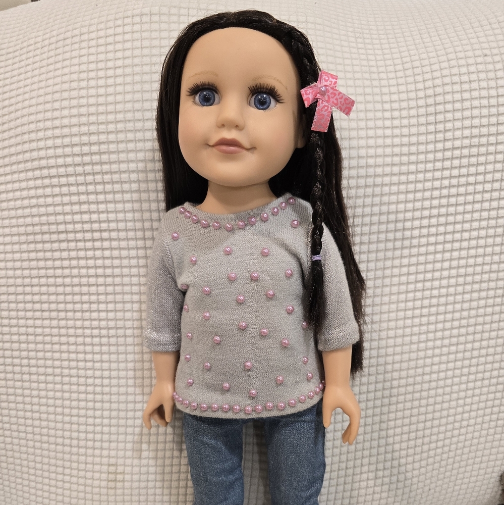 Stylish Doll with Pink Accents